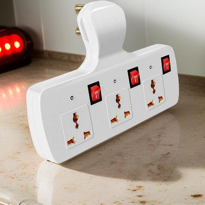 LifoDora Extension Board Multi Plug Universal Adaptor (cordless) 6A Three Pin Socket An 3  Socket Extension Boards(White, 0 m)
