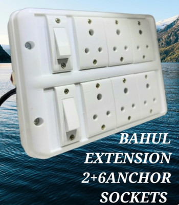 BAHUL 2+6SOCKET MULTIOUTLET EXTENSION BOARD 6  Socket Extension Boards(White, 4 m)