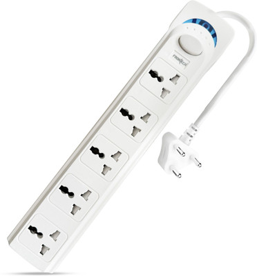 Frontech Power Extension Board | Fireproof Design | 2500W | Wall Mountable | 5  Socket Extension Boards(White, 1.5 m)