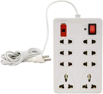 Aviaaz Mini Extension Boards 8 Socket Extension Boards(White)
