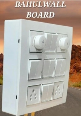 BAHUL WALL BOARD WITH CONA/ANCHOR SWITCHES 2  Socket Extension Boards(White, 0 m)