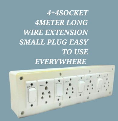 BAHUL B0997800 4  Socket Extension Boards(White, 4 m)