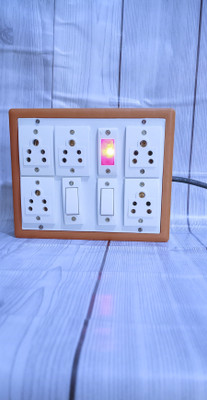 Exboma 5shocket brown extesion board with 2 switch 5  Socket Extension Boards(Brown, 4 m)