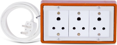 Cordnet Heavy Duty Extension Board With 6A 3 PIN Plug (Style17_4M) 3  Socket Extension Boards(Brown, 4 m)