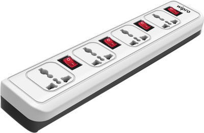 Wipro Essential 4 Plus 4 4  Socket Extension Boards(White, 2 m)