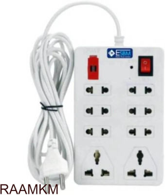 PINGA CD_L_1122_C_555 6 Two Pin Socket + 2 Three Pin Socket 8 Socket Surge Protector 8 Socket Extension Boards(White, 2.5 m) PINGA CD_L_1122_C_555 6 Two Pin Socket + 2 Three Pin Socket 8 Socket Surge Protector 8 Socket Extension Boards(White, 2.5 m)