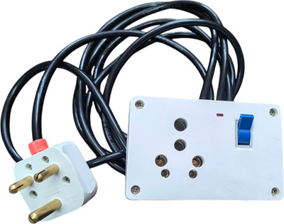 Diamond R Traders Premium quality 16Amp extension board with high quality copper wire 1  Socket Extension Boards(White, 3 m)