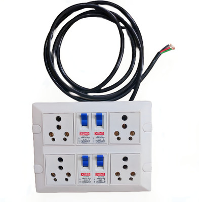 Gorain enterprises Extension switch board heavy duty with mcb 4  Socket Extension Boards(White, 3 m)