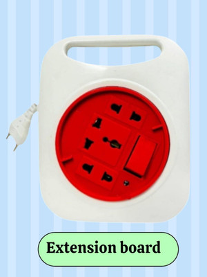 SRD 3 socket 1 switch 3pin socket and switch with led light JH8EUOW 3  Socket Extension Boards(Multicolor, 8 m)