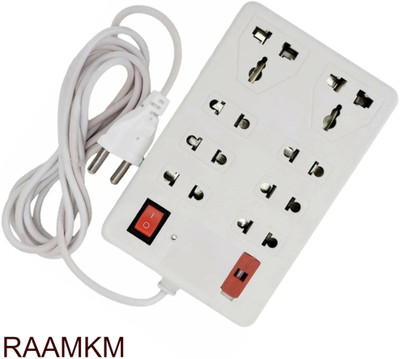 RAAMKM Ex_L_1058_C_549 6 Two Pin Socket + 2 Three Pin Socket 8 Socket Extension Board 8 Socket Extension Boards(White, 2.5 m) RAAMKM Ex_L_1058_C_549 6 Two Pin Socket + 2 Three Pin Socket 8 Socket Extension Board 8 Socket Extension Boards(White, 2.5 m)