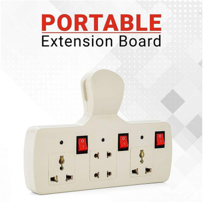 AMOR BENISON extension board 3  Socket Extension Boards(White, 3 m)