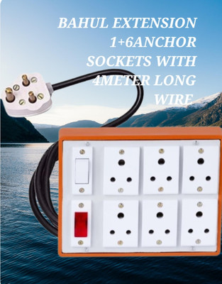 BAHUL B09886600 6  Socket Extension Boards(White, 4 m)