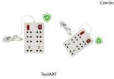 TOOLART yty7_Extensionbox8 Socket 1 Switch With fuse 8 Socket Extension Boards(white,2m) 8  Socket Extension Boards(Beige, 2.5 m)