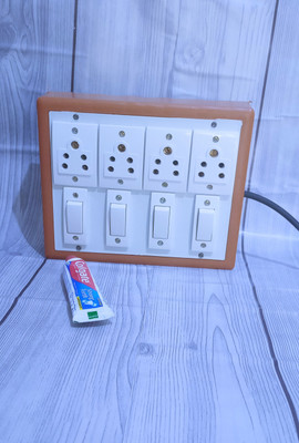 Exboma om 4shocket extesion board 42g colgate 4  Socket Extension Boards(Brown, 4 m)
