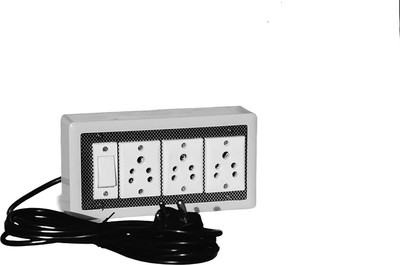 SSE Enterprise 6A Extension Board Multi Outlet Electrical Switch Board Heavy Duty 3 Phase Cord 3  Socket Extension Boards(Grey, 3 m)