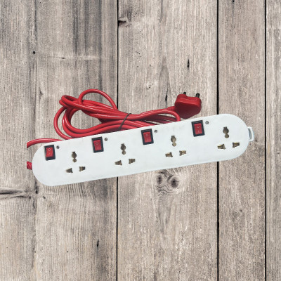 HASRU Surge Protecter strip 4 socket Multiplug_14 4  Socket Extension Boards(Red, White, 0 m)
