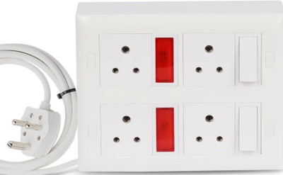 BAHUL 4 MODULAR SOCKET EXTENSION WIRH SMALL PLUG 4  Socket Extension Boards(White, 4 m)