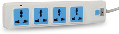 ZEBRONICS PS4301, 2500 W with Overload protection, on/off switch, LED Indicator, 4  Socket Extension Boards(White, 2.8 m, With USB Port)