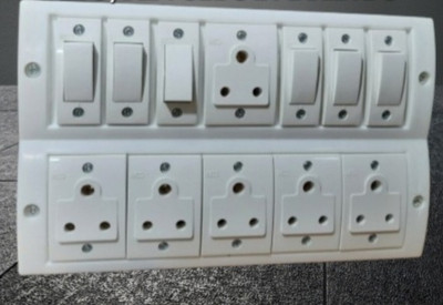 BAHUL SHOCKPROOF PVC EXTENSION 6+6 6  Socket Extension Boards(White, 4 m)