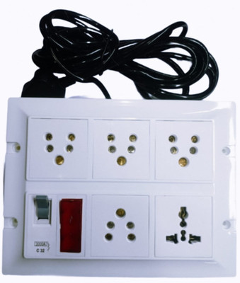 BAHUL ANCHOR Modular Mcb/CONA MODULAR MCBextenstion board with ISI PARTSy 6  Socket Extension Boards(White, 4 m)