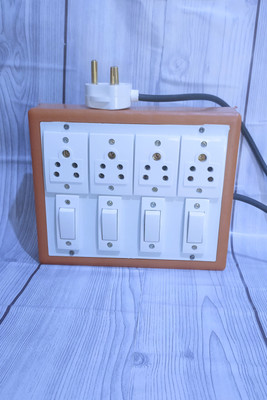 Exboma cx extesion bord 4shocket 4  Socket Extension Boards(Brown, 8 m)