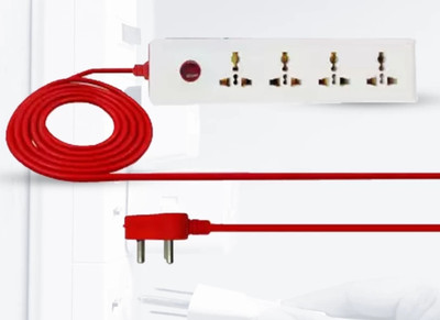 BAHUL 4 socket pvc shockproof extension 4  Socket Extension Boards(White, 2 m)