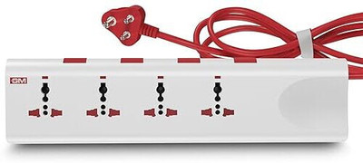 GM Modular GM Power Strip 4 + 1  Socket Extension Boards(White, 2 m)