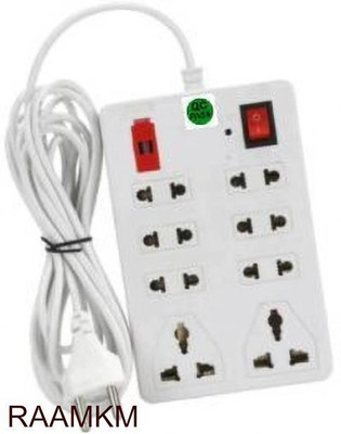 RAAMKM CDL_M_992_Power Surge Protector Electric Board Multi Shoket 8 Socket 8  Socket Extension Boards(White, 2.5 m)