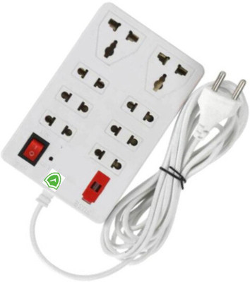 LifoDora _OY16-vfd_ToolART_8 SOCKET 1 SWITCHES EXTENSION CORD/EXTENSION BOARD(white, 2m) 8  Socket Extension Boards(White, 2 m)