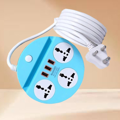 Aldeco Extension Board with 3 socket 3  Socket Extension Boards(Multicolor, 2.25 m, With USB Port)