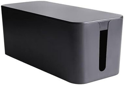 divinezon 1 Compartments Plastic Surge Protector Hiding Cover Organizer(Black)