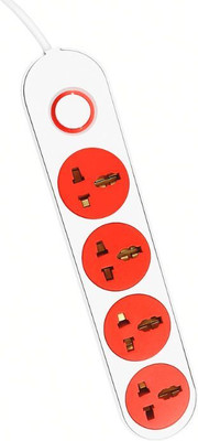 ELOSME 10 AMP 1 MASTER SWITCH WITH INDICATOR 4  Socket Extension Boards(White, 2.9 m)