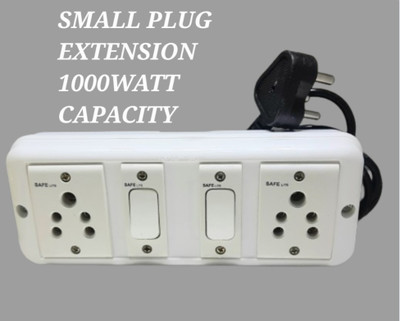 BAHUL SMALL PLUG EXTENSION 1000WATT CAPACITY 2+2 ISI PARTS 2  Socket Extension Boards(White, 4 m)