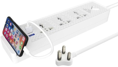 SSE Enterprise UBON EXT-1 7-in-1 Power Series , 6Amp Extension Board 3  Socket Extension Boards(White, 2 m, With USB Port)