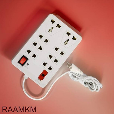 Eels OG_M_904_ One Plush Eight Extension Board 8 Socket Extension Boards 8  Socket Extension Boards(White, 2.5 m)