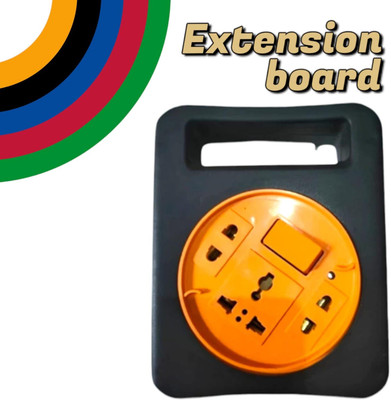 SRD HJKD-DIS 1 Switch 2 Pin Socket Copper and Switch With Led light 2.5mtr wireD 3  Socket Extension Boards(Multicolor, 3 m)