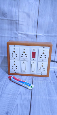 chromium 1t extesion bord 5shocket + colgate free 5  Socket Extension Boards(Brown, 3.98 m)