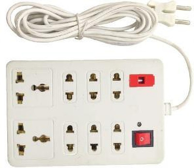 TOOLART bd69_ToolART_Extension Cord Board 6AMP with 8 Socket Extension Boards(White,2m) 8  Socket Extension Boards(White, 2 m)