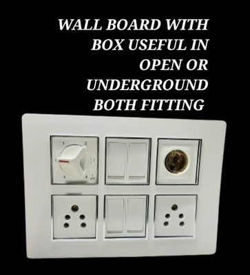 BAHUL WALL BOARD WITH BOX USEFUL IN OPEN OR UNDERGROUND BOTH FITTING 2  Socket Extension Boards(White, 0 m)
