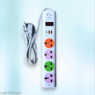 AMAZZIYA F16 4  Socket Extension Boards(White, 3.5 m, With USB Port)