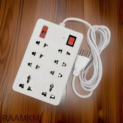 Eels CDL_M_1070_Power Strip Surge Protector Electric Board 8 Socket Extension Board 8  Socket Extension Boards(White, 2.5 m)