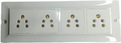 BAHUL Modular 4 socket extension with small plug easy to fit everywhere 4  Socket Extension Boards(White, 4 m)
