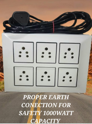 BAHUL SMALL PLUG EXTENSION 1000WATT CAPACITY 4METER LONG WIRE 6  Socket Extension Boards(White, 4 m)