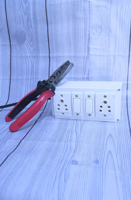 Exboma 2+2 extesion board havy read plass free 2  Socket Extension Boards(White, 4 m)