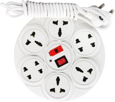SOYEN SB- 8 Socket plus 1 switch inox-011 extension board with 3 mtr long wire 8  Socket Extension Boards(White, Black, 3 m)