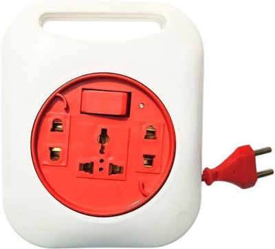 ELOSME EXTENSION 6 AMP 1 SWITCH WITH INDICATOR 3  Socket Extension Boards(White, 3.5 m)