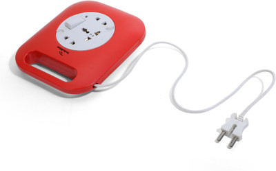 Indorise Indorise ECLP-05+MP-10 6 A Three Pin Socket 6  Socket Extension Boards(Red, White, 2 m)