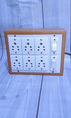 Exboma 6shocket brown extesion board 6  Socket Extension Boards(Brown, 4 m)