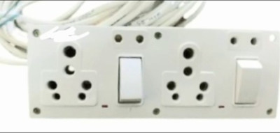 BAHUL 4 METER LONG WIRE EXTENSION WITH SMALL PLUG 1000WATT CAPACITY 2  Socket Extension Boards(White, 4 m)
