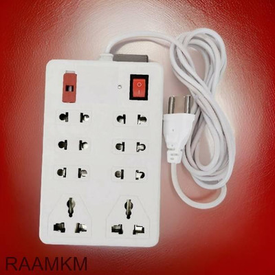 RAAMKM CDL_M_1038_ Extension board 8 Socket Extension Boards 8  Socket Extension Boards(White, 2.5 m)